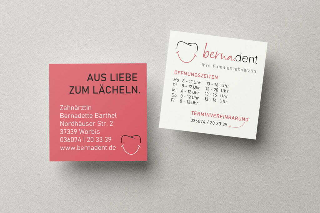 Zahnarztpraxis Bernadent - Visitenkarte
