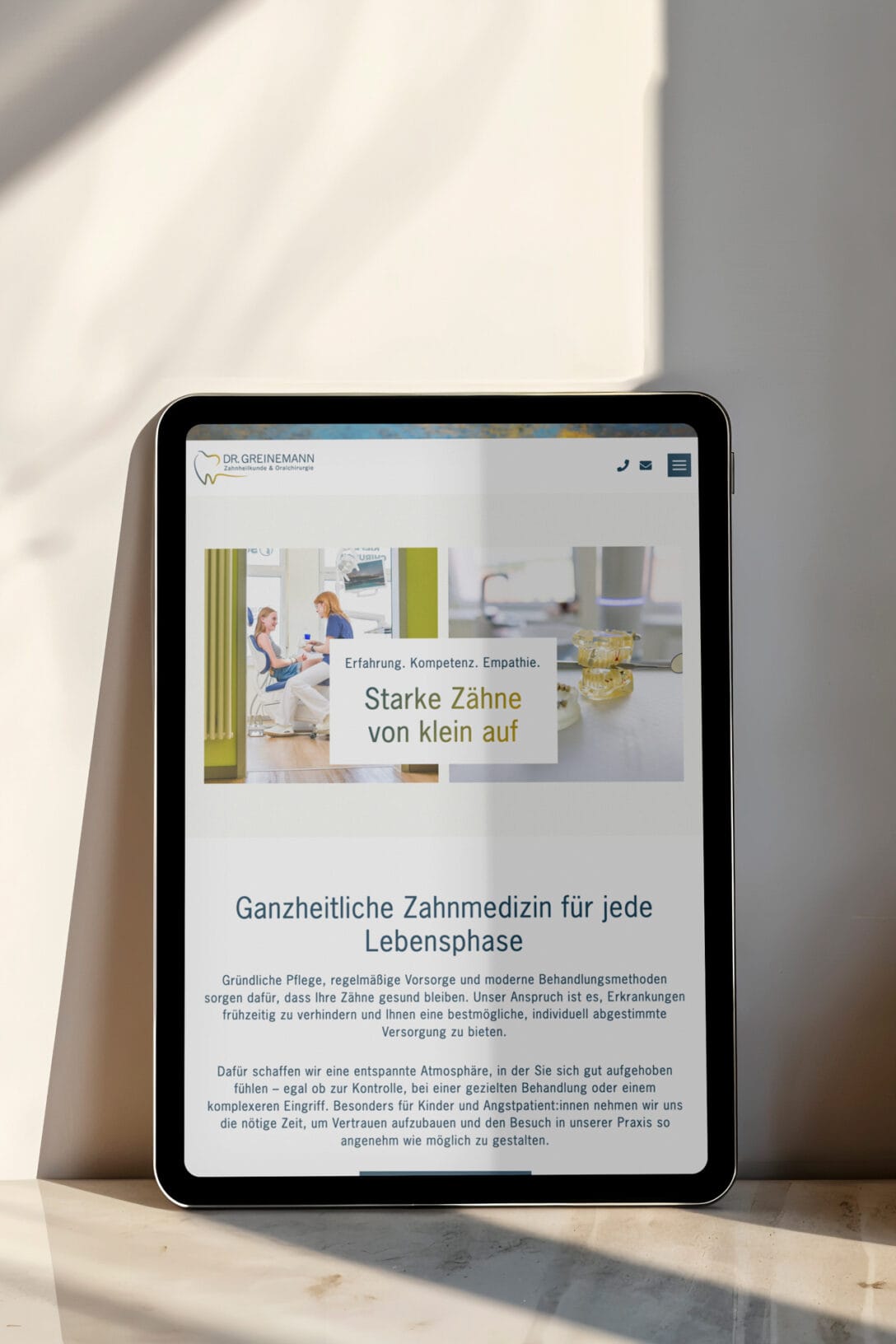Zahnarztpraxis Greinemann Website