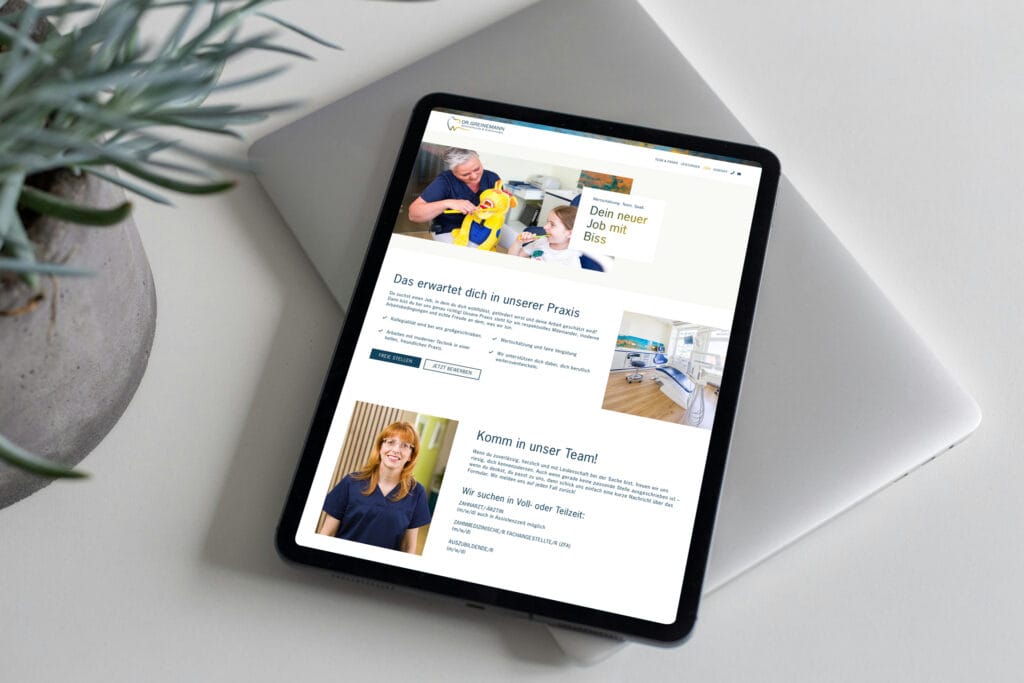 Zahnarztpraxis Greinemann Website